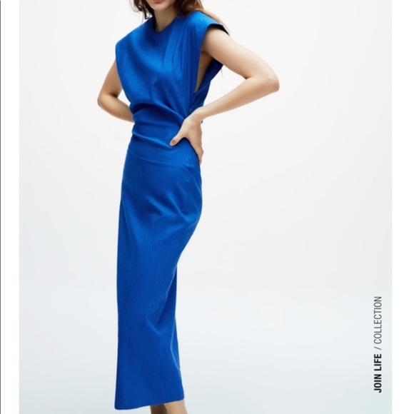 Zara Dresses & Skirts - Zara Linen Blend Dress Limited Edition